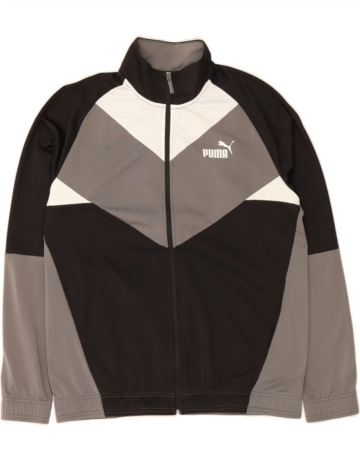 PUMA Mens Tracksuit Top Jacket Large Grey Colourblock Polyester Vintage Puma and Second-Hand Puma from Messina Hembry 