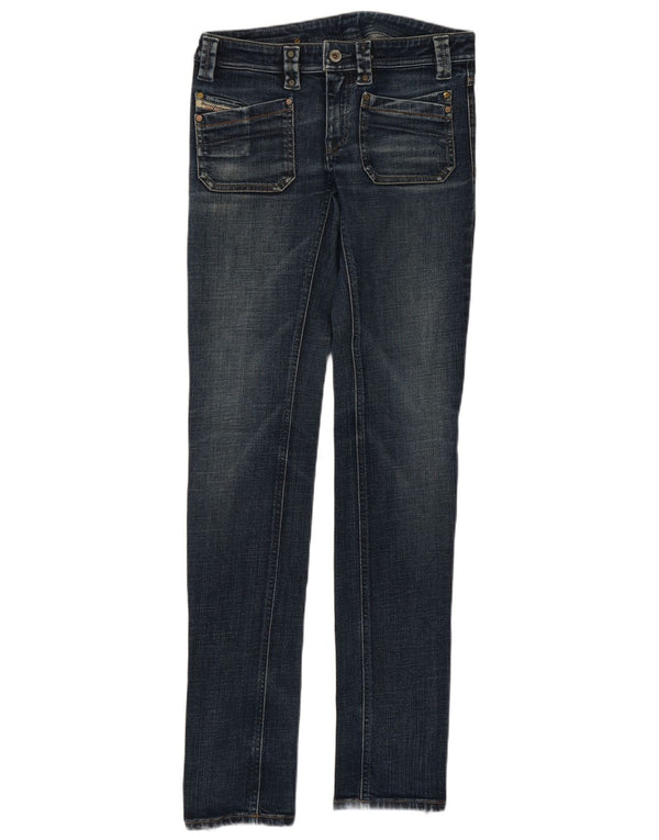 Diesel Womens Low Waist Skinny Jeans W27 L33 Blue Cotton