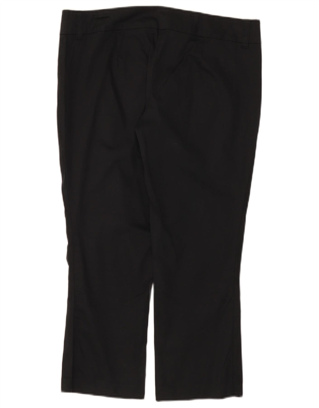 BENETTON Womens Capri Trousers IT 44 Medium W32 L22 Black Cotton