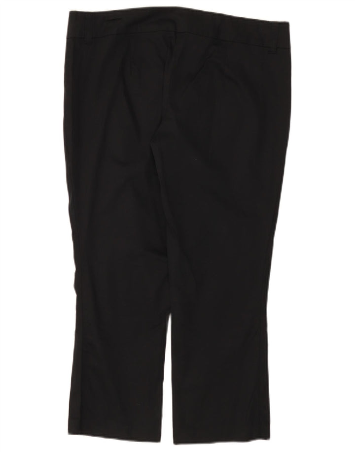 BENETTON Womens Capri Trousers IT 44 Medium W32 L22 Black Cotton