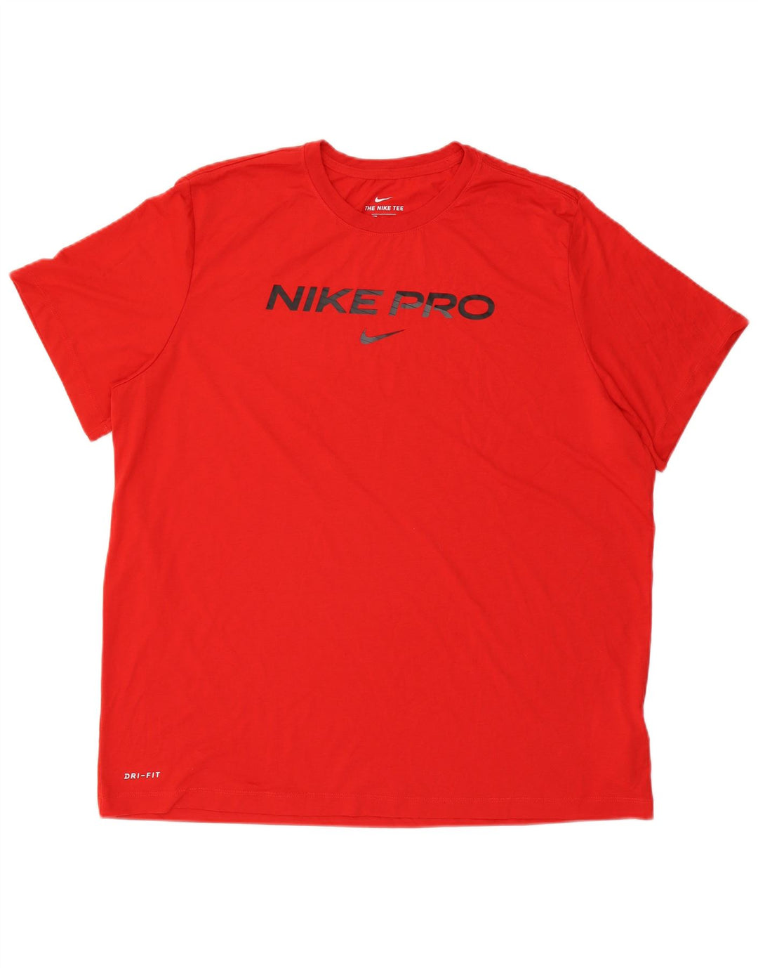 NIKE Mens Dri Fit Graphic T-Shirt Top 2XL Red Polyester