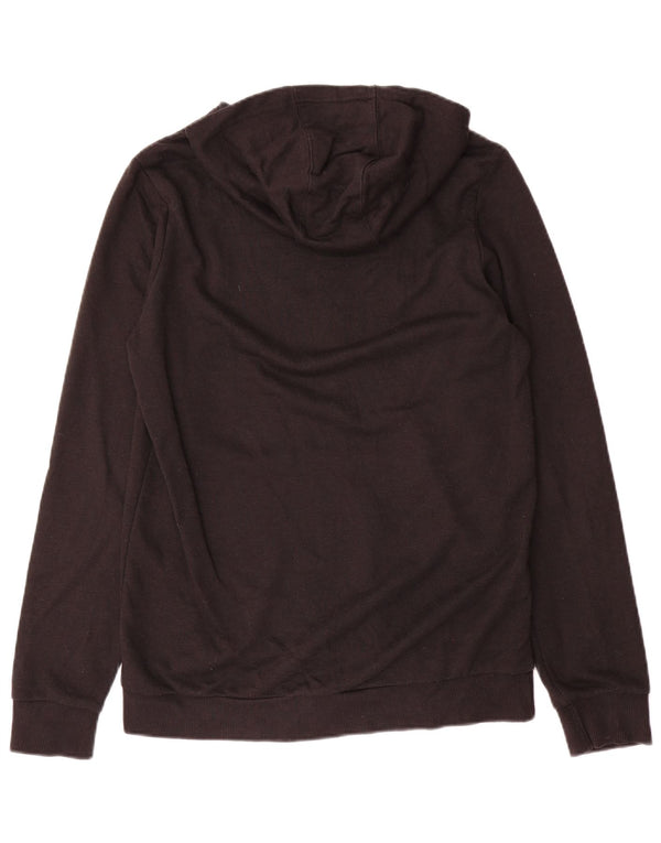 ADIDAS Boys Graphic Hoodie Jumper 15-16 Years Black Cotton