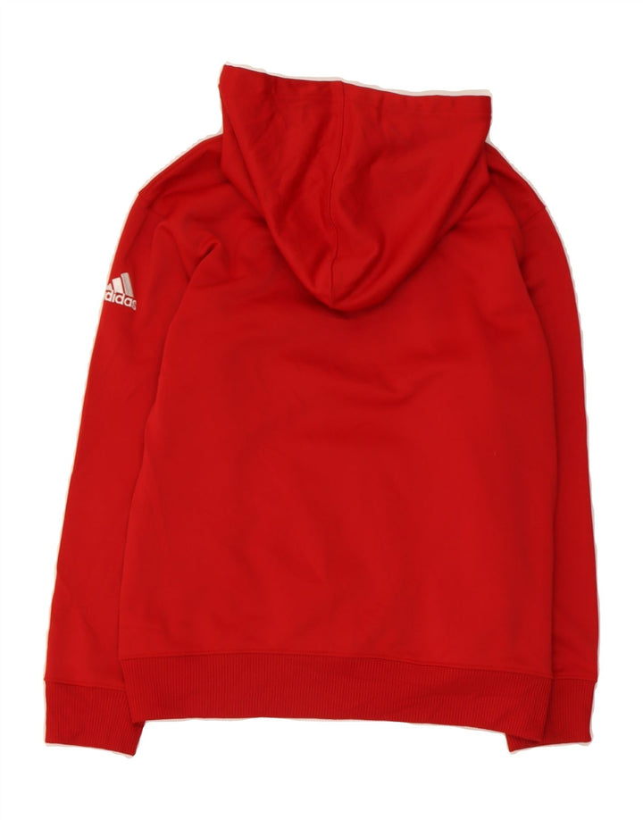 ADIDAS Mens Climawarm Hoodie Jumper Medium Red Polyester Vintage Adidas and Second-Hand Adidas from Messina Hembry 