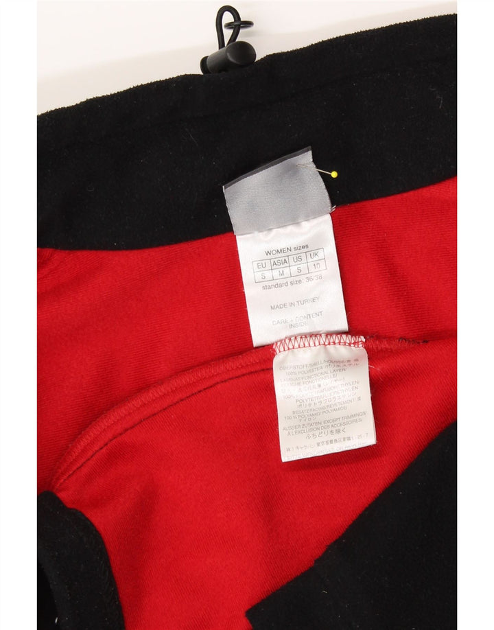 JACK WOLFSKIN Womens Oversized Fleece Jacket UK 10 Small Black Colourblock