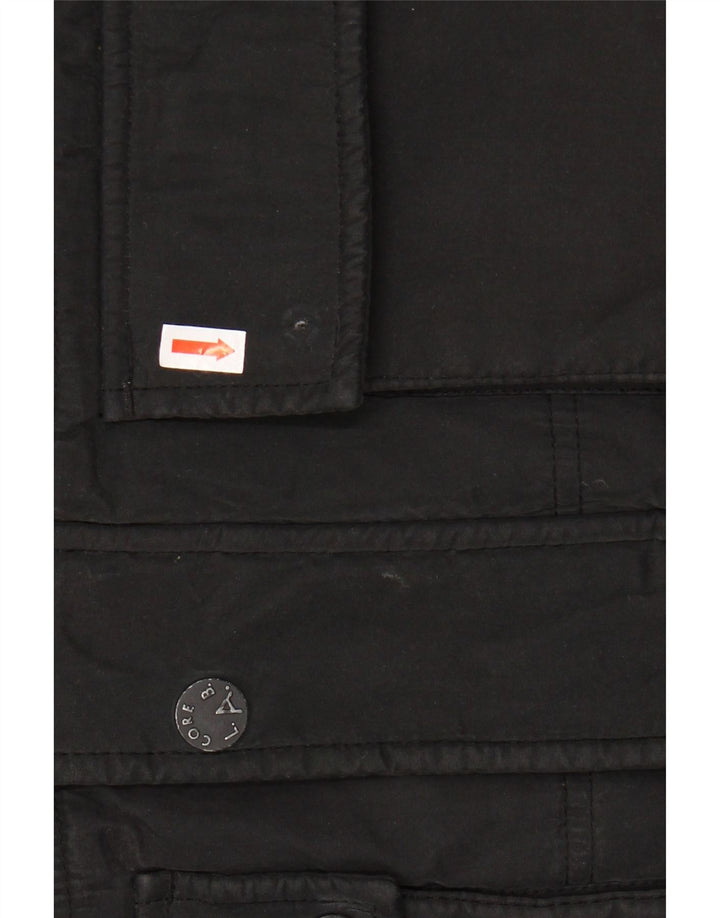 JACK & JONES Mens Hooded Padded Jacket UK 38 Medium Black Polyester