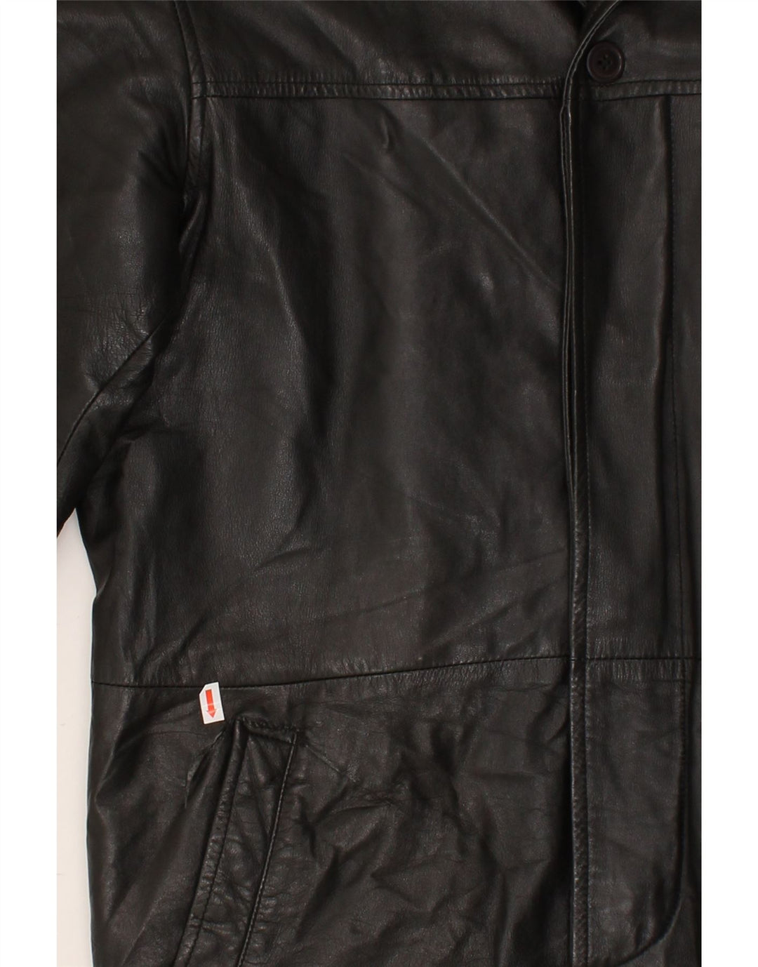 CONBIPEL Mens Leather Coat IT 46 Small Black Leather