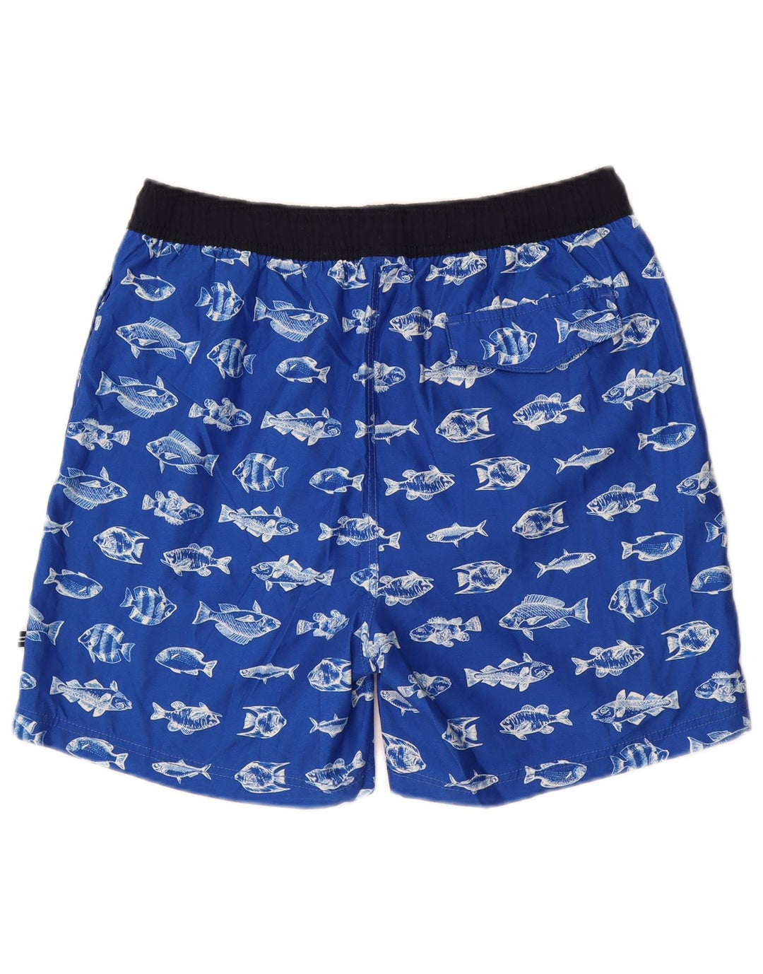 NAUTICA Mens Abstract Pattern Swimming Shorts Medium  Blue Polyester