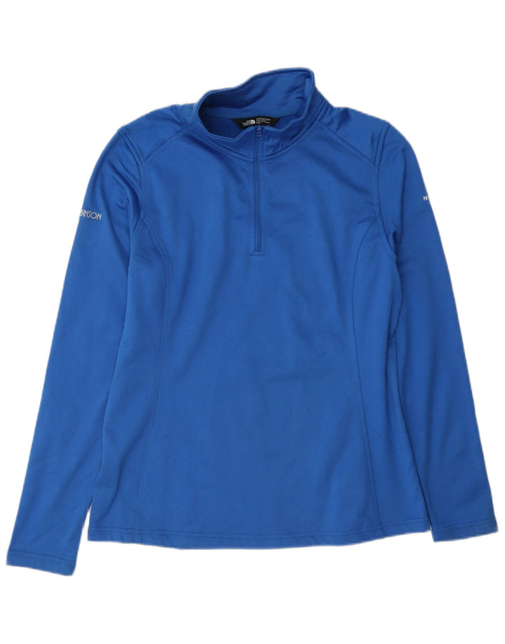 The North Face Womens Zip Neck Pullover Tracksuit Top UK 14 Medium Blue