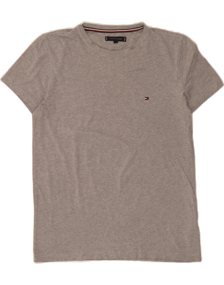 TOMMY HILFIGER Mens T-Shirt Top Medium Grey Cotton Vintage Tommy Hilfiger and Second-Hand Tommy Hilfiger from Messina Hembry 