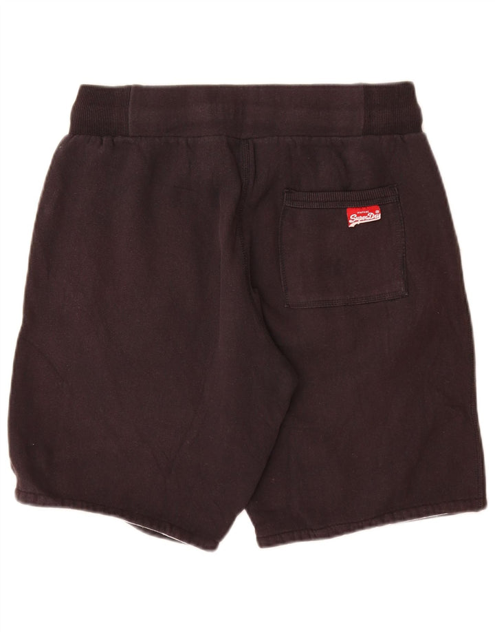 SUPERDRY Womens Graphic Sport Shorts UK 12 Medium  Grey Cotton