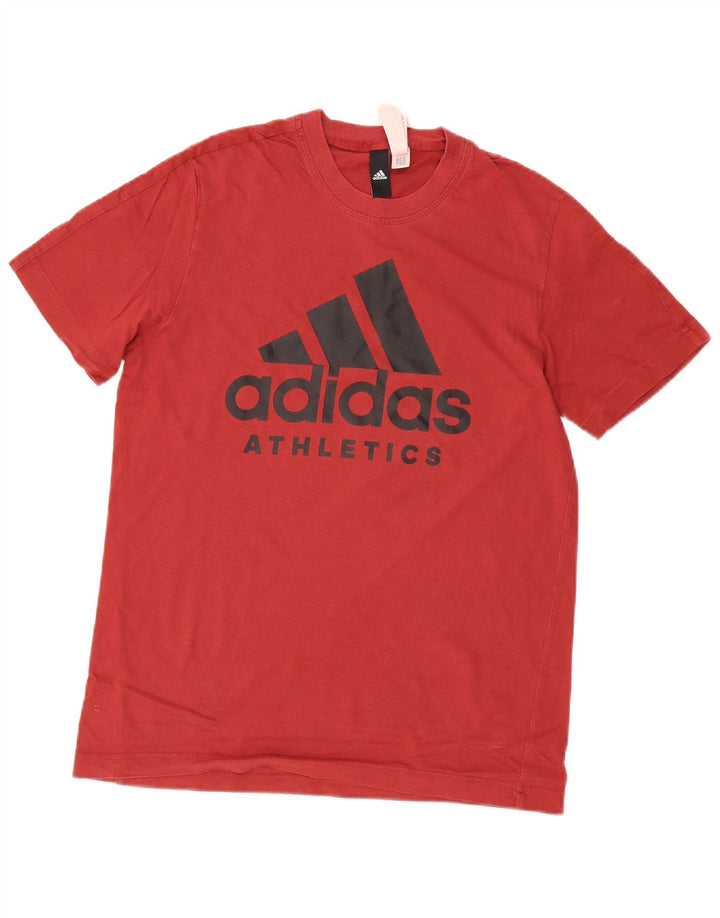ADIDAS Mens Graphic T-Shirt Top Medium Red