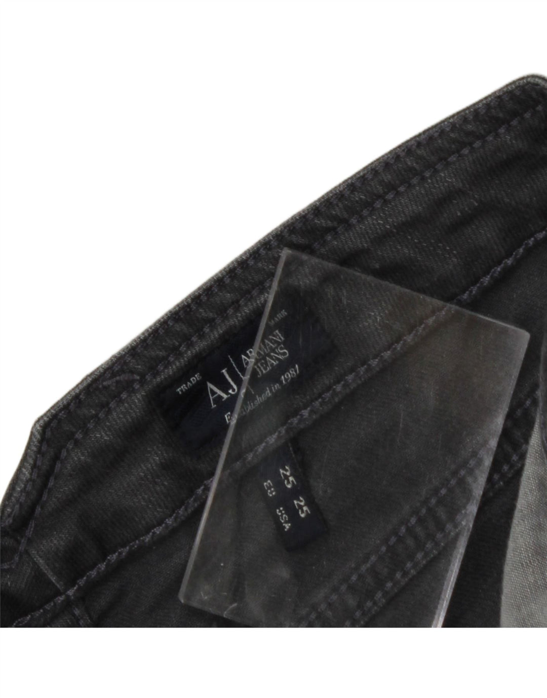 ARMANI Womens Skinny Jeans W25 L31 Grey Vintage Armani and Second-Hand Armani from Messina Hembry 