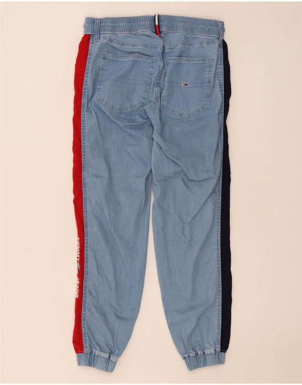 Tommy Hilfiger Womens Joggers Slim Jeans XS W25 L28 Blue Colourblock Cotton