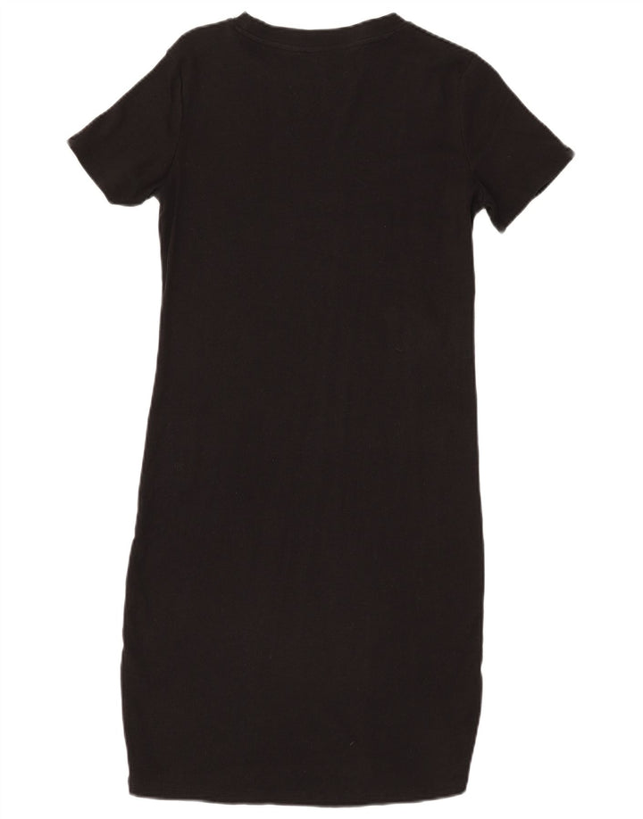 ZARA Womens Jumper Dress UK 14 Large Black Cotton