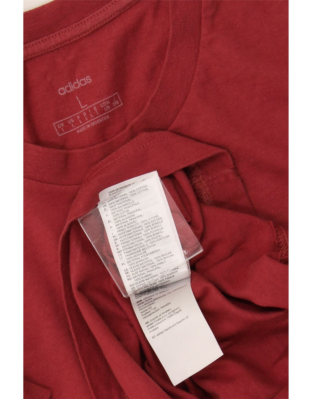 ADIDAS Mens Graphic T-Shirt Top Large Red Cotton