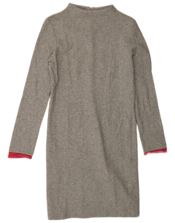 SIMONETTA Girls Jumper Dress 15-16 Years Grey Flecked Wool