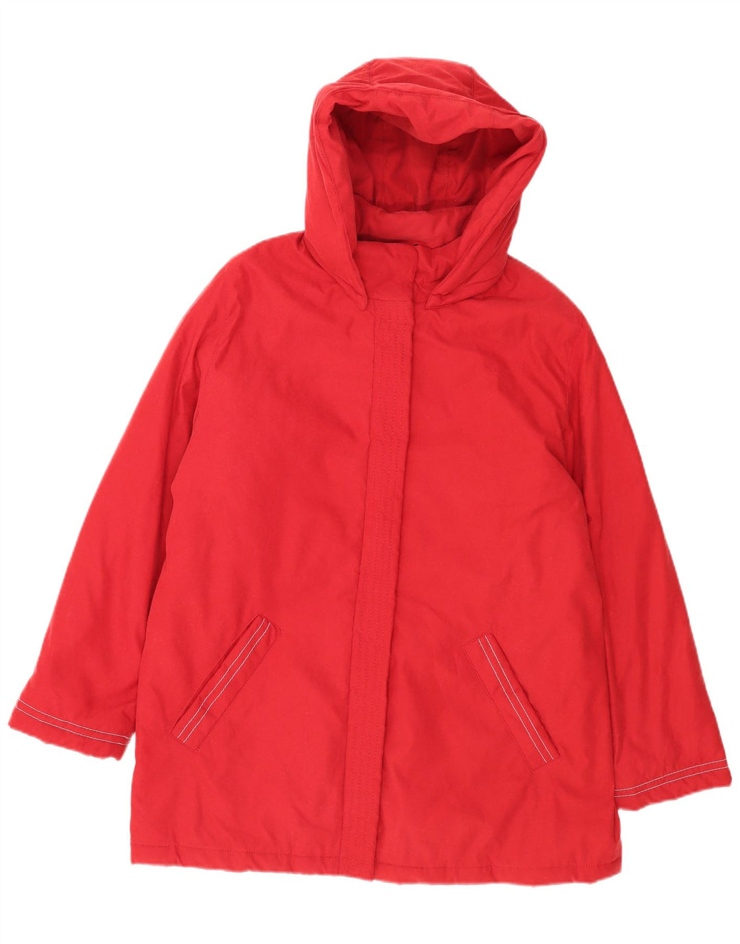Marks & Spencer Womens Hooded Windbreaker Jacket UK 18 XL Red Polyester