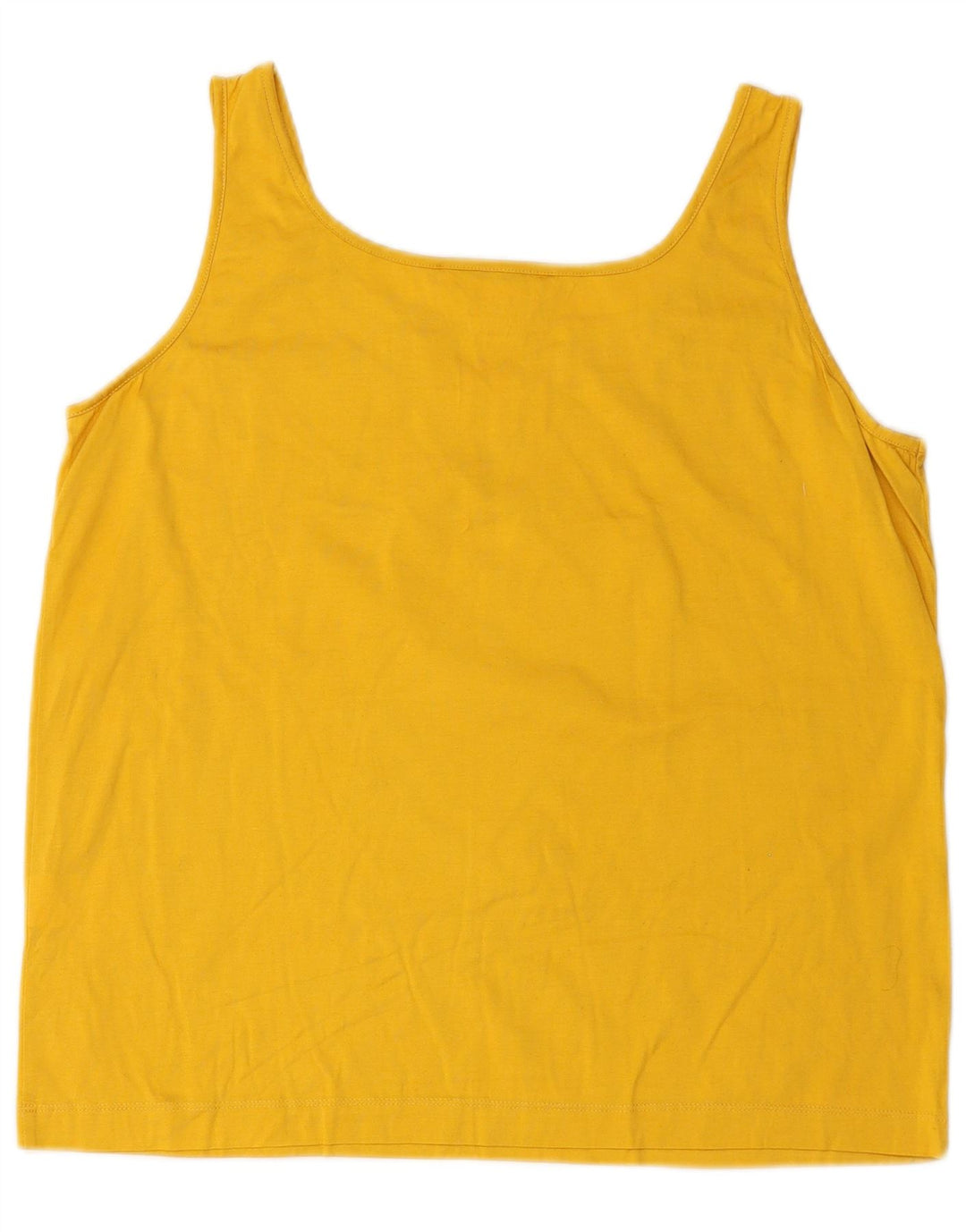 MAX MARA Womens Vest Top UK 18 XL Yellow Cotton