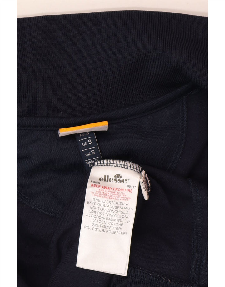 Ellesse Mens Tracksuit Top Jacket Small Navy Blue Cotton