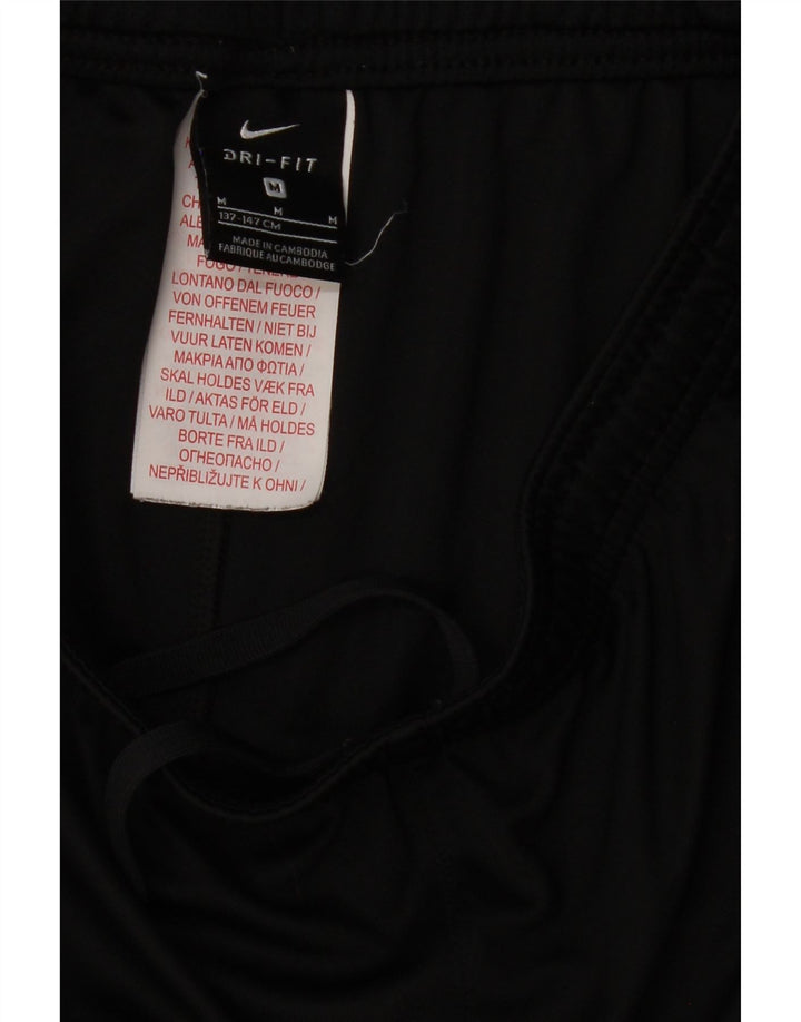 NIKE Boys Dri Fit Sport Shorts 10-11 Years Medium Black Polyester