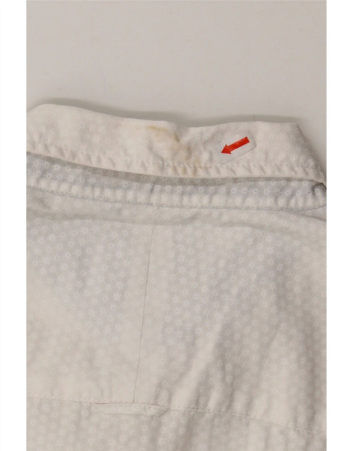 WHITE STUFF Mens Shirt Small White Floral Cotton Vintage White Stuff and Second-Hand White Stuff from Messina Hembry 