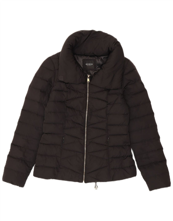 Guess Womens Padded Jacket UK 10 Small Black Polyester