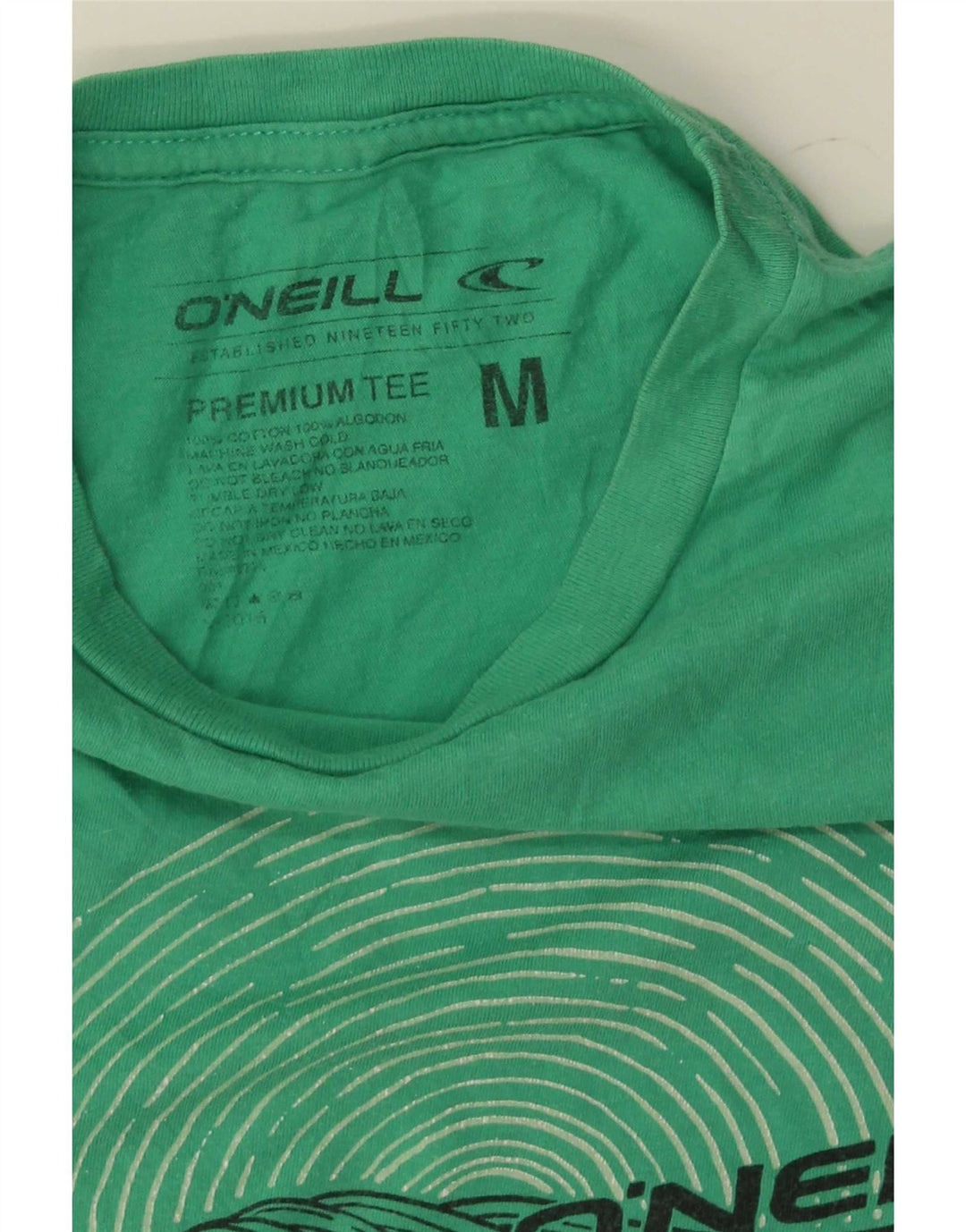 O'Neill Mens Graphic T-Shirt Top Medium Green Cotton