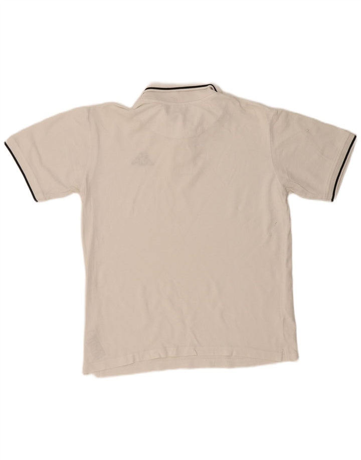 KAPPA Mens Polo Shirt Large White Cotton