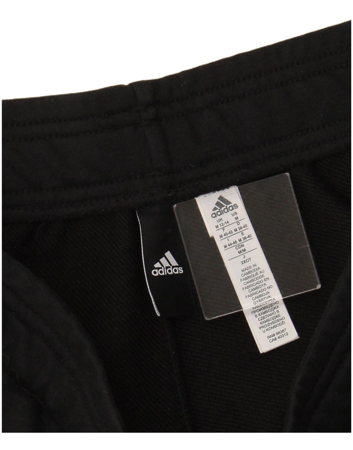 ADIDAS Womens Graphic Tracksuit Trousers Joggers UK 12/14 Medium Black