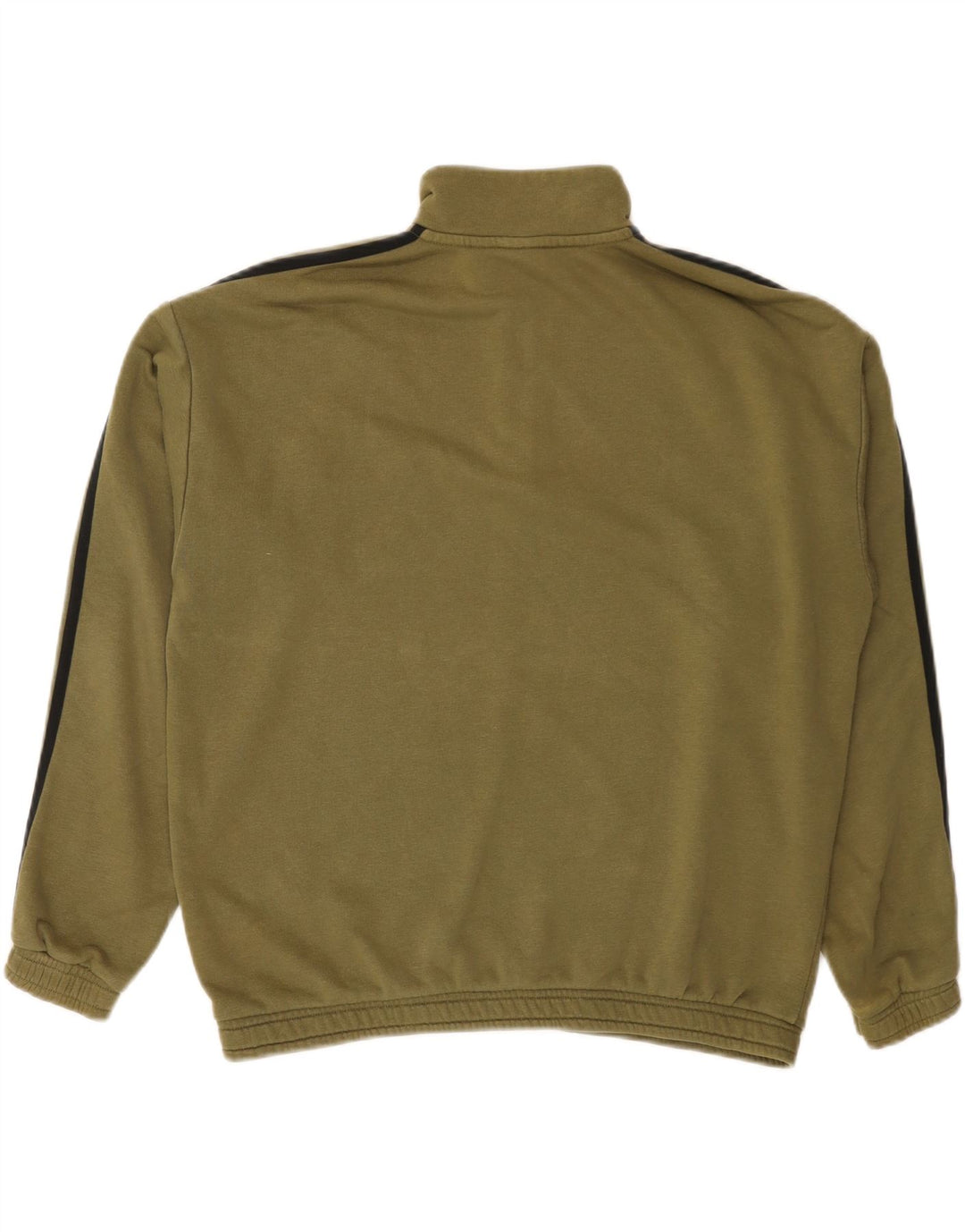 Adidas Womens Oversized Zip Neck Sweatshirt Jumper UK 12 Medium Khaki