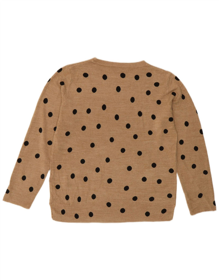 Marks & Spencer Womens Crew Neck Jumper Sweater UK 14 Medium Black Spotted
