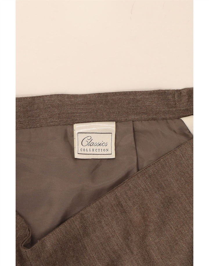 CLASSICS Womens Pencil Skirt W32 Large  Brown Polyester Vintage Classics and Second-Hand Classics from Messina Hembry 
