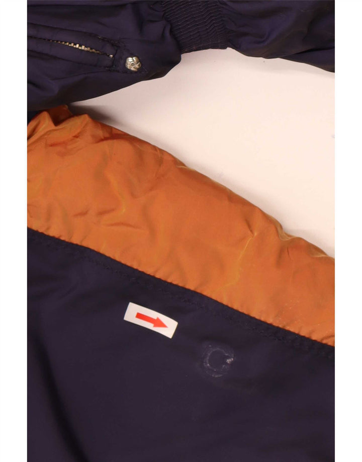 Gigi Rizzi Womens Windbreaker Jacket IT 42 Medium Navy Blue Colourblock