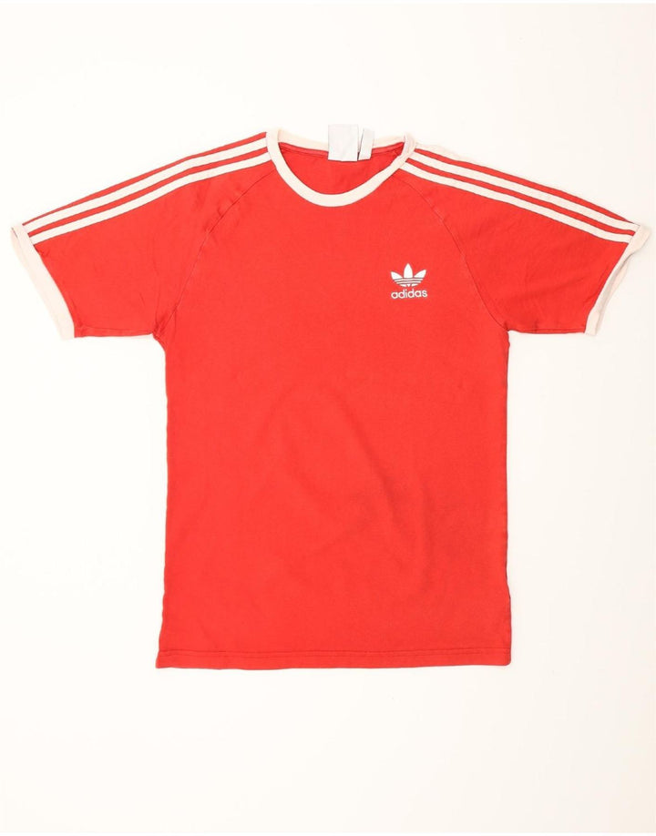 ADIDAS Mens T-Shirt Top Small Red Cotton