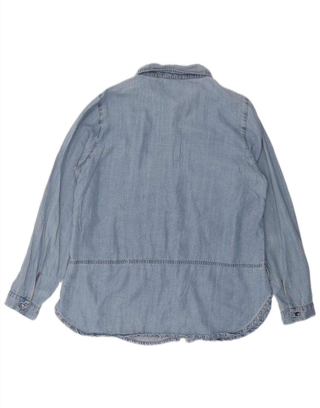 OASIS Womens Denim Shirt UK 14 Large Blue Lyocell