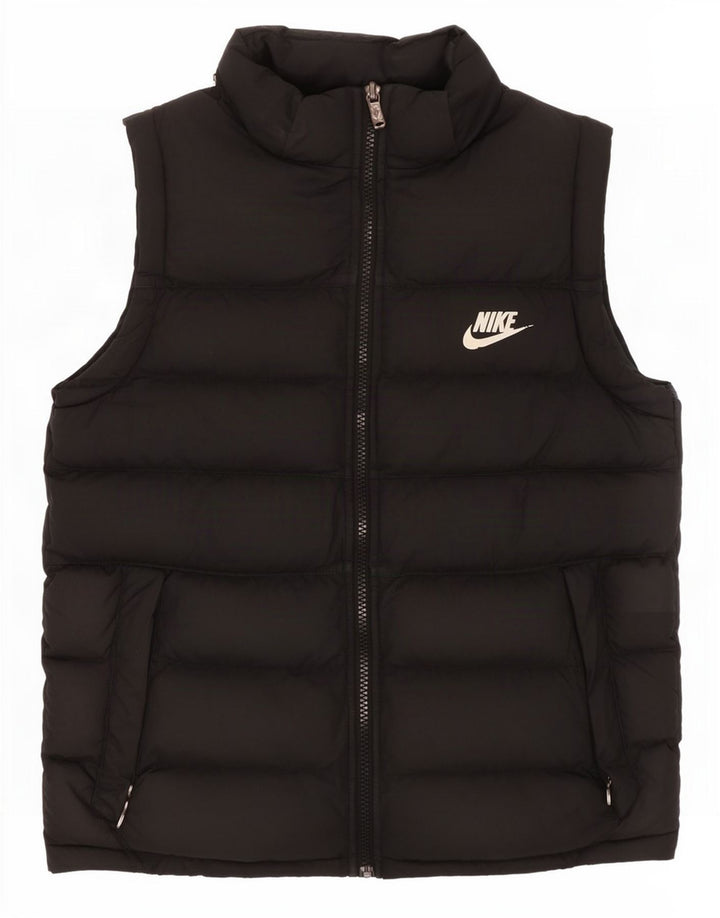 Nike Boys Padded Gilet 12-13 Years Large Black Polyester