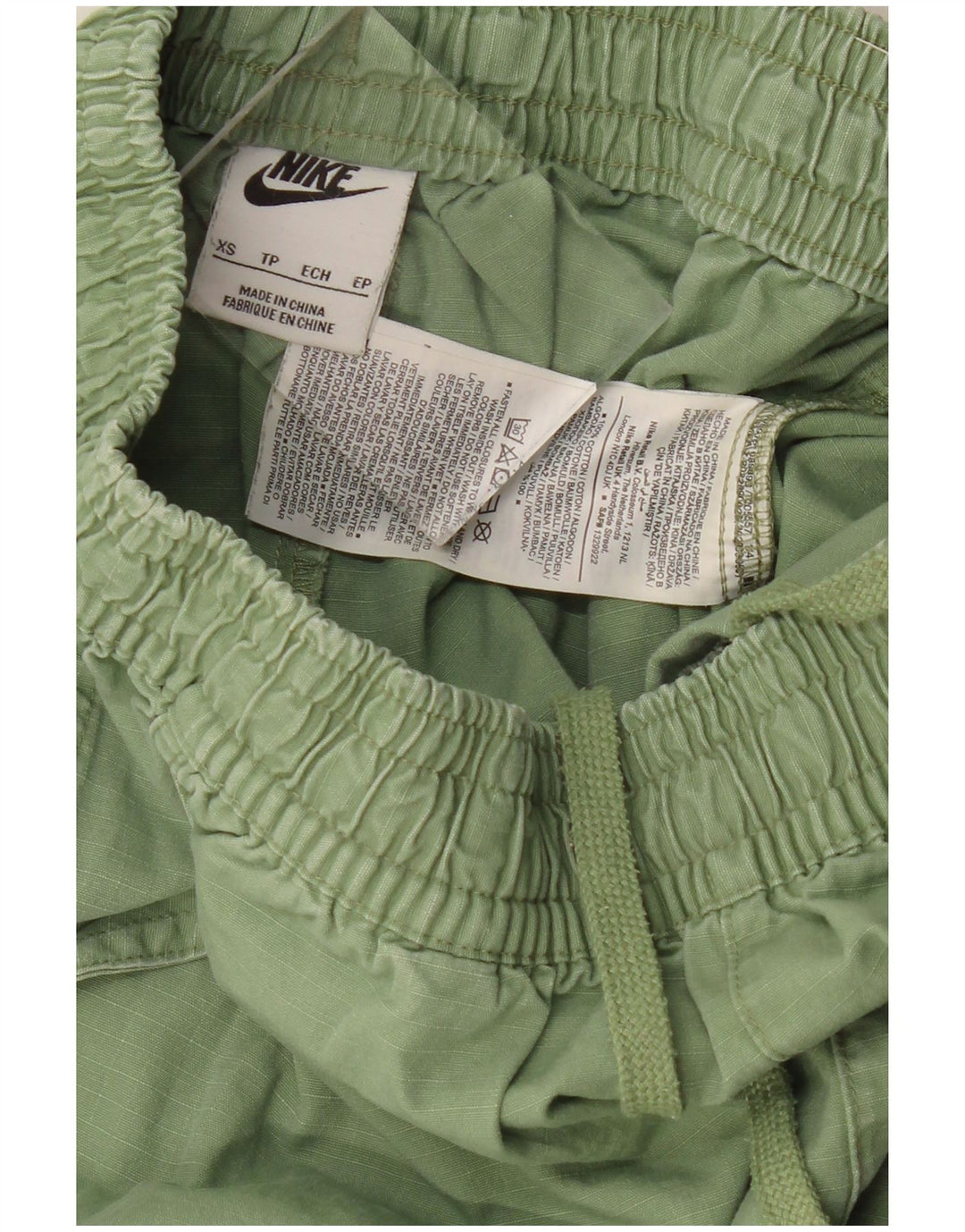 NIKE Womens Sport Shorts UK 6 XS Green Cotton