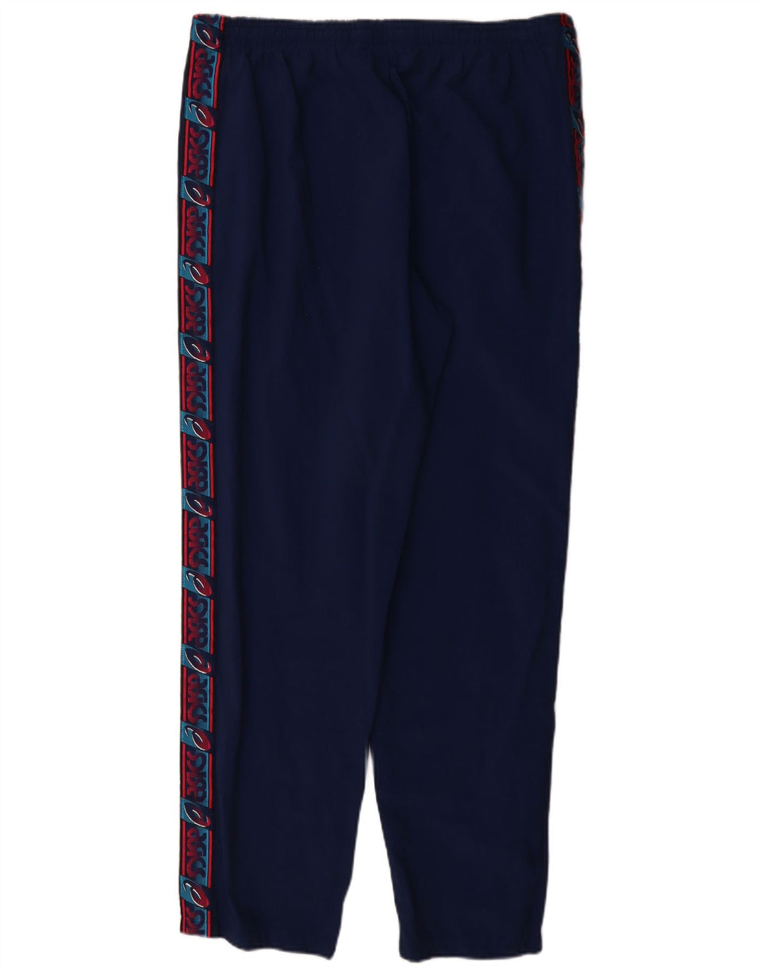 Asics Mens Graphic Tracksuit Trousers IT 50 Medium Navy Blue Colourblock