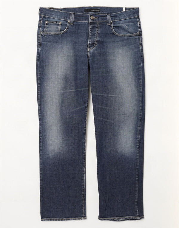 Calvin Klein Mens Straight Jeans W36 L31 Blue