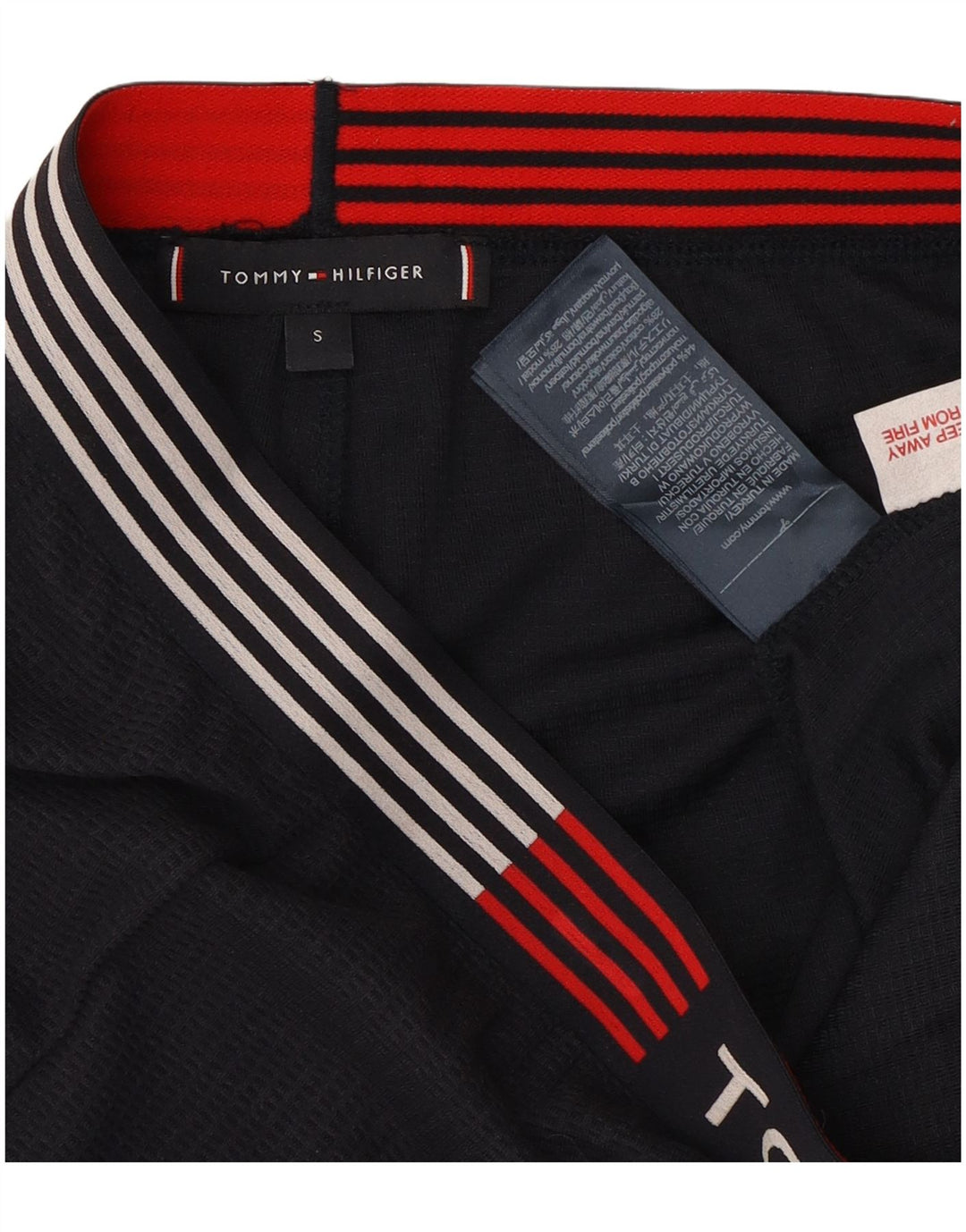 Tommy Hilfiger Mens Graphic Sport Shorts Small Navy Blue Polyester