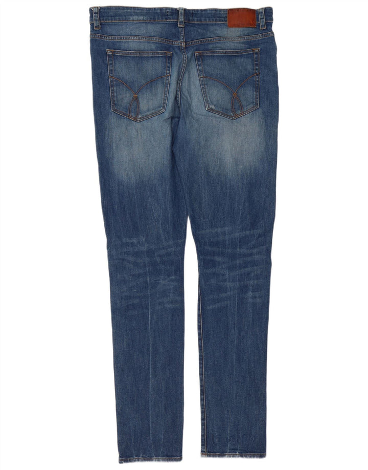 Calvin Klein Mens Slim Jeans W38 L34 Blue Cotton
