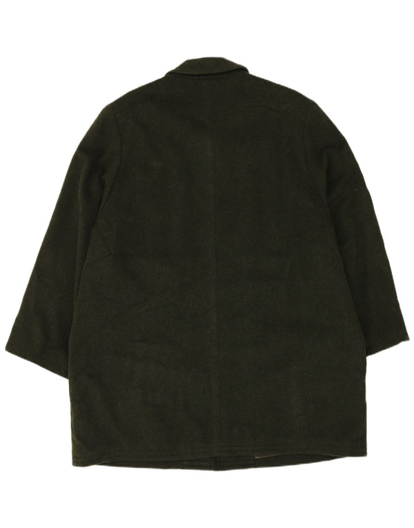 REHBOCHLODEN Mens Pischl Overcoat IT 56 3XL Green Wool