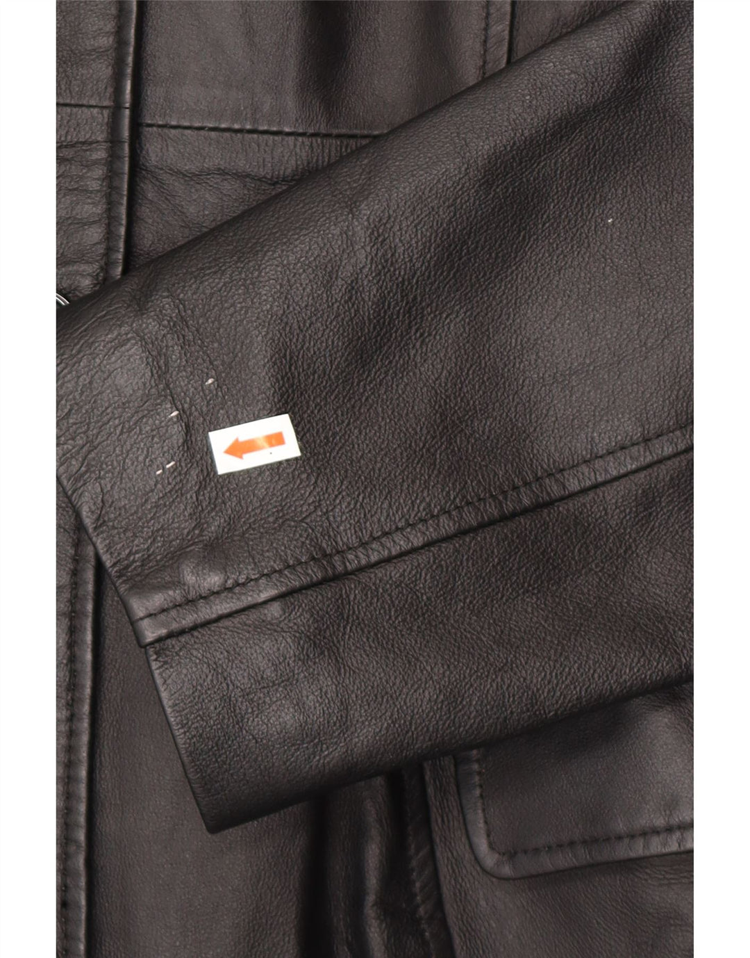 CAPELLE Womens Leather Coat UK 12 Medium Black Leather