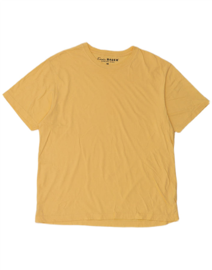 Eddie Bauer Mens T-Shirt Top Medium Yellow Cotton