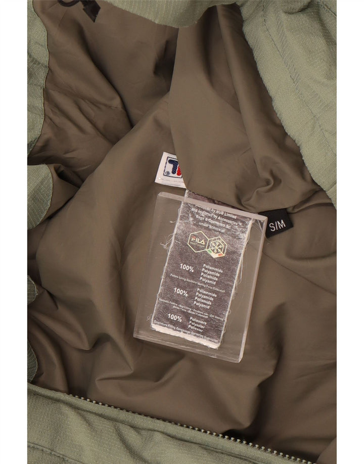 Fila Mens Hooded Padded Jacket UK 36 Small Green Polyester