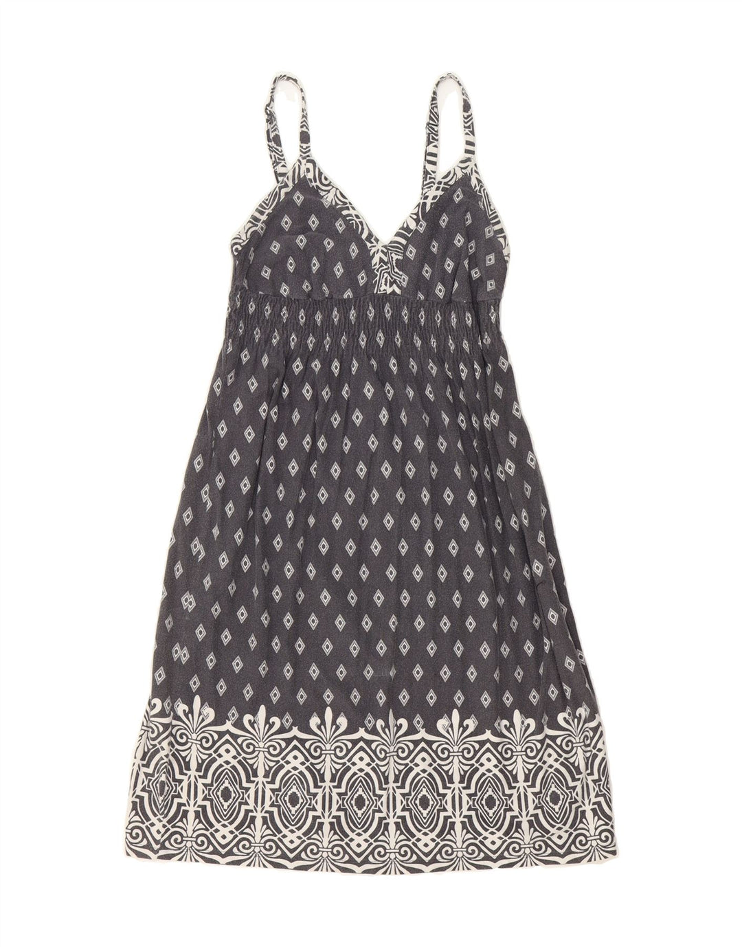 ATHLETA Womens Sundress UK 12 Medium Black Paisley Cotton Vintage Athleta and Second-Hand Athleta from Messina Hembry 