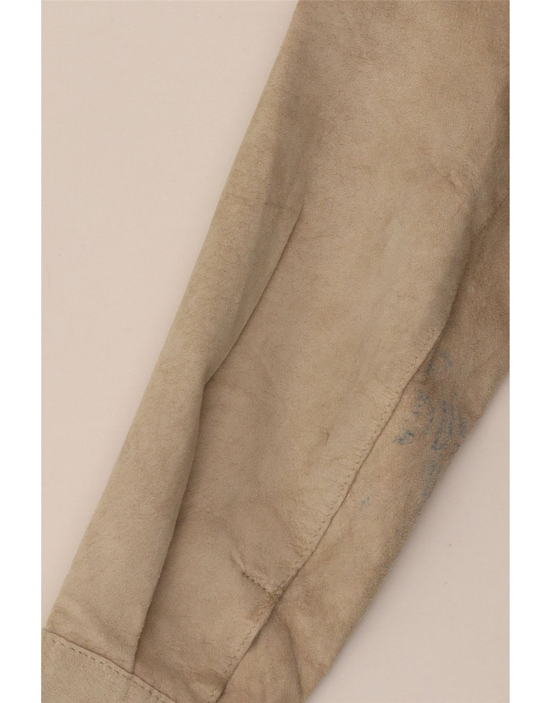 Conbipel Womens Suede Jacket IT 48 XL Beige Leather