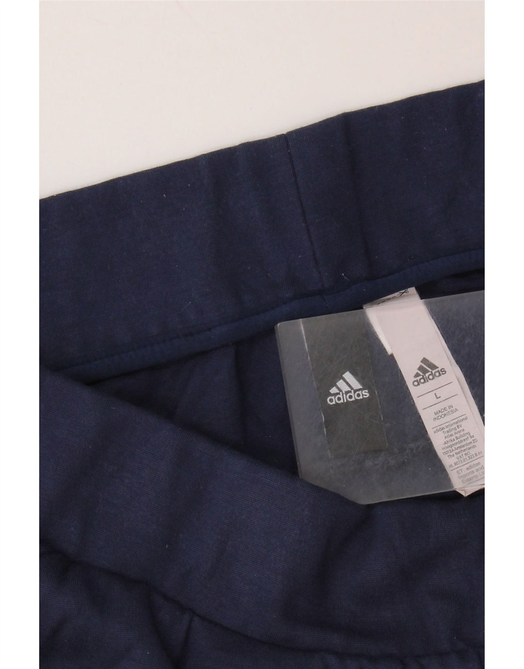 ADIDAS Womens Tracksuit Trousers UK 16 Large  Navy Blue Rayon