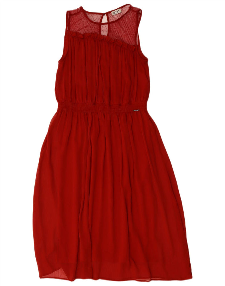 LIU JO Womens Sleeveless Maxi Dress UK 12 Medium Red