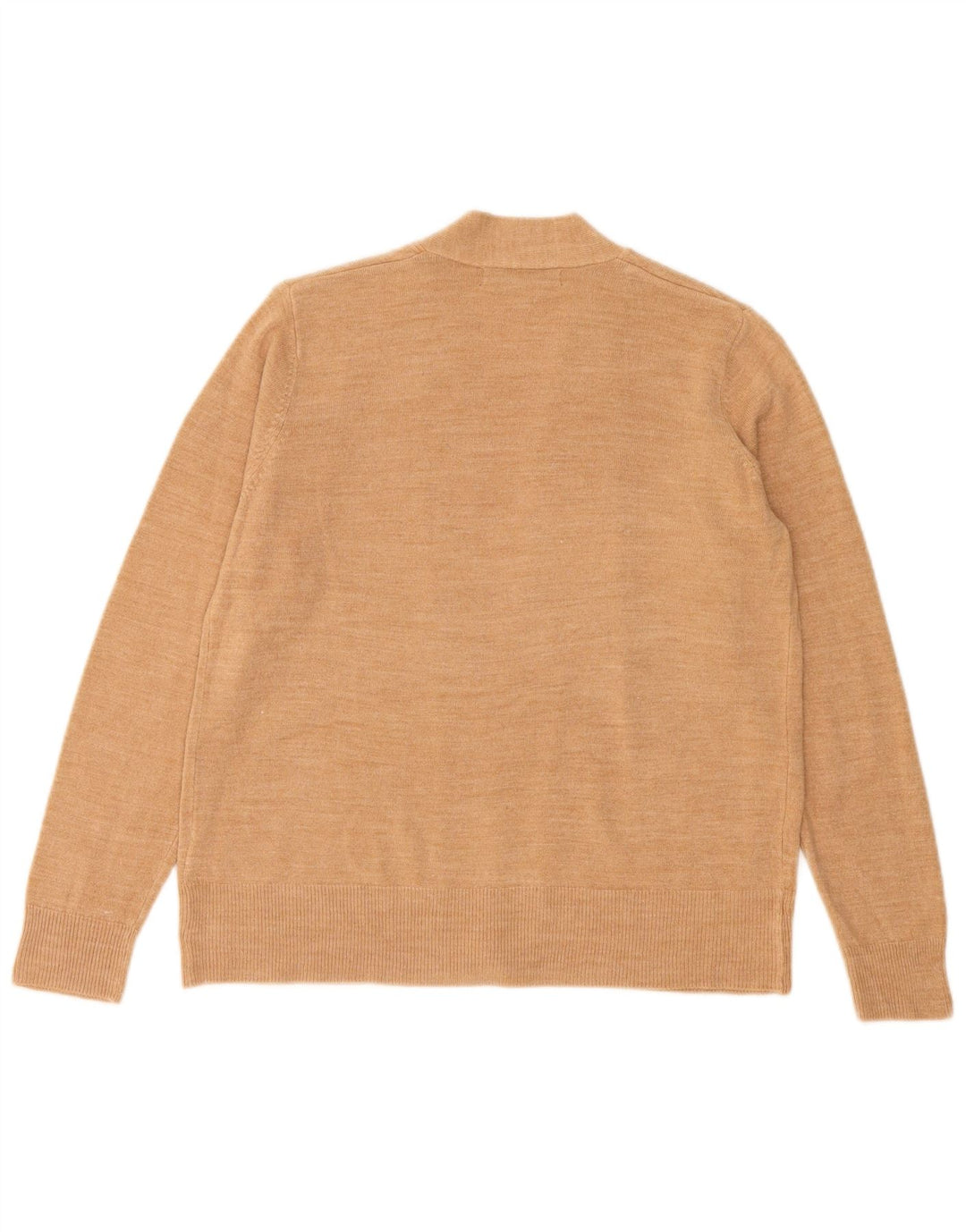 Marks & Spencer Womens Open Cardigan Sweater UK 14 Medium Beige Acrylic